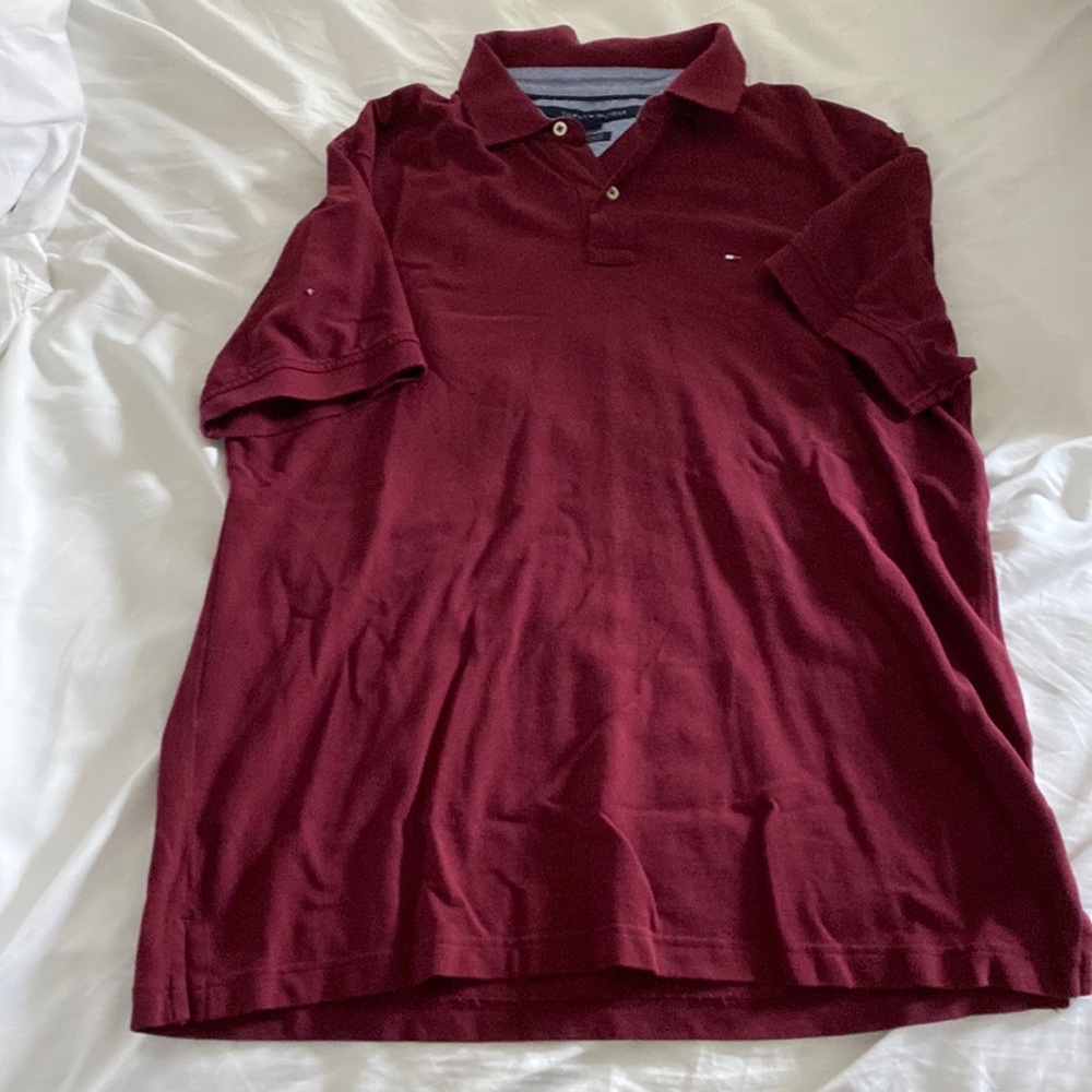 XL maroon Tommy Hilfiger polo shirt